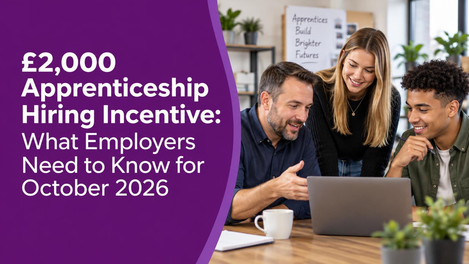 £2,000 Apprenticeship Hiring Incentive: What Employers Need to Know for October 2026